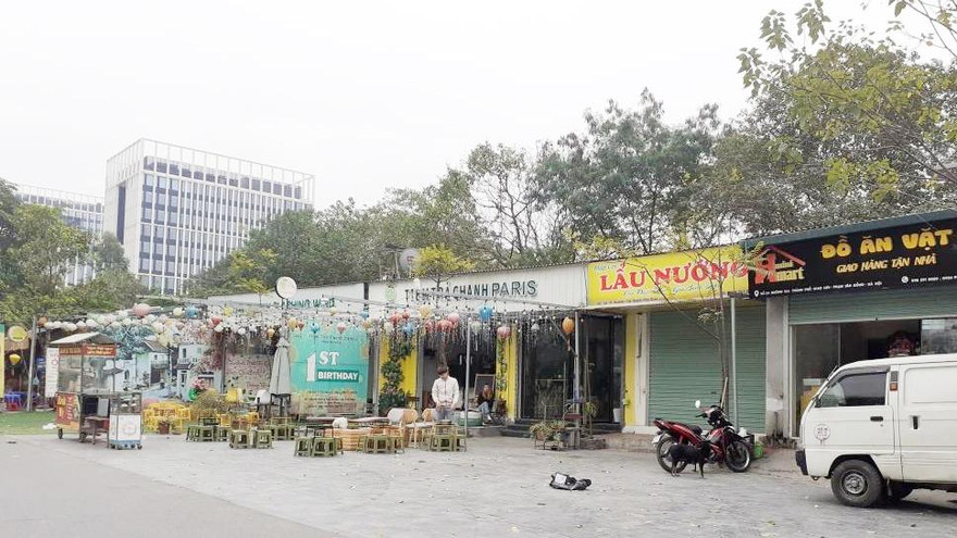 Hàng quán lấn chiếm bị xử lý trong sáng 25/11. Ảnh minh họa