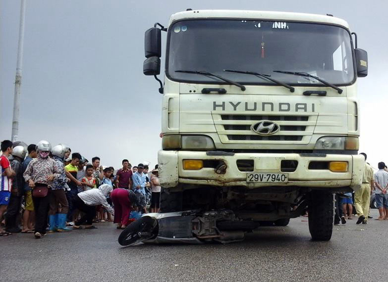 Hiện trường vụ tai nạn.