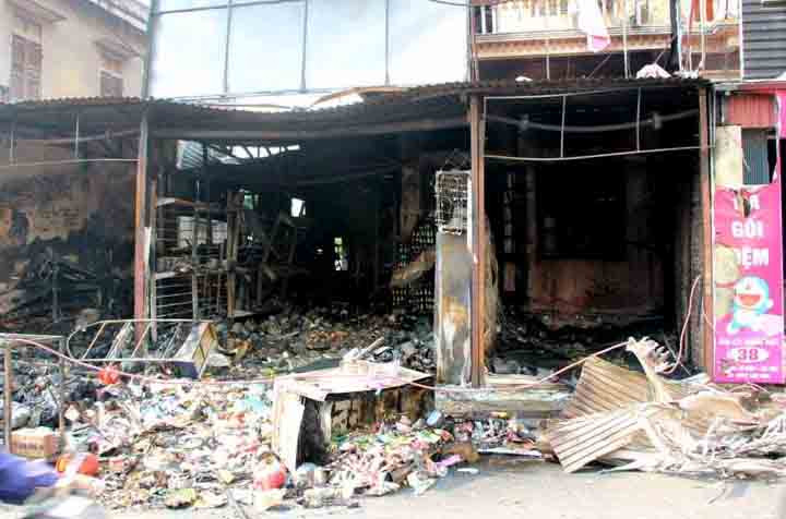 Hiện trường vụ cháy.