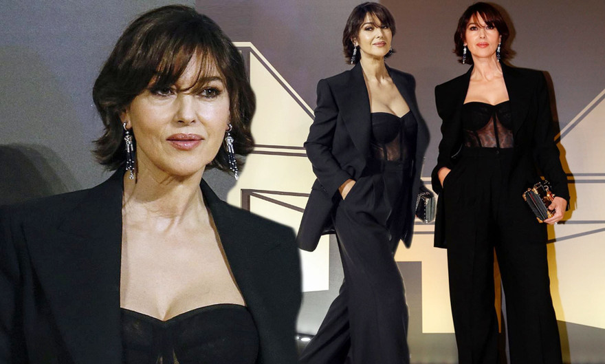 'Biểu tượng gợi cảm' Monica Bellucci diện nội y ren tôn ngực đầy