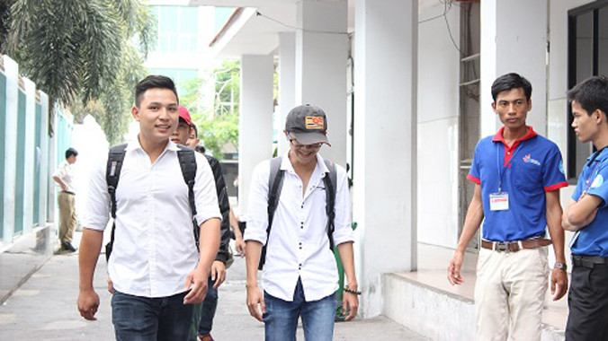 Thí sinh thi ở TPHCM sáng nay. Ảnh: Xuân Du.