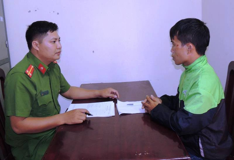 Đối tượng Định tại cơ quan điều tra (ảnh: Công an Hà Nam)