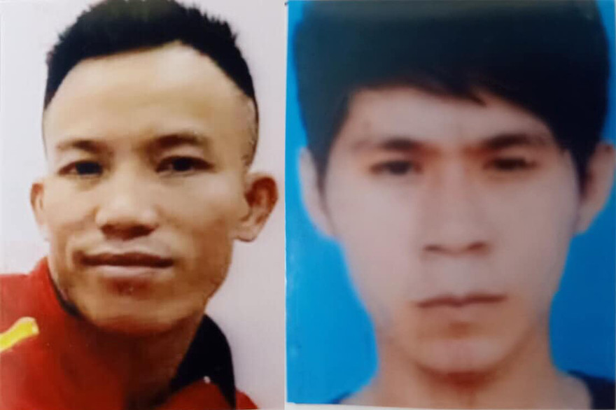 Hai đối tượng bị cơ quan điều tra truy nã. Ảnh cơ quan công an cung cấp.