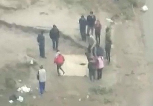 Khu vực phát hiện thi thể hai nạn nhân.