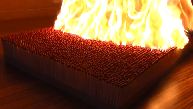 Thí nghiệm đốt 6.000 que diêm gây sốt