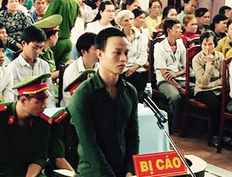 Bị cáo Tiến tại phiên xét xử