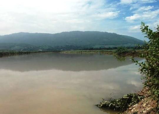 Khu vực nơi em Nhật chẳng may trượt chân, bị lũ cuốn dẫn tới chết đuối thương tâm