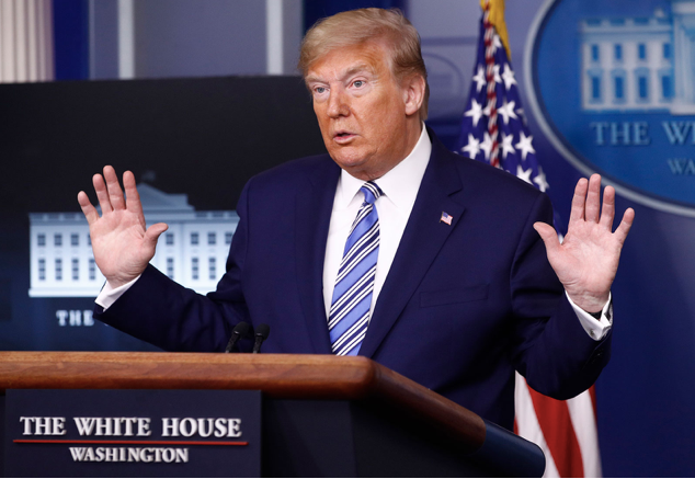 Tổng thống Mỹ Donald Trump tại cuộc họp báo ở Nhà Trắng. (Ảnh: AP)