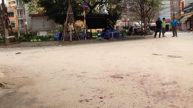 Hiện trường nơi anh Đạt bị đâm tử vong