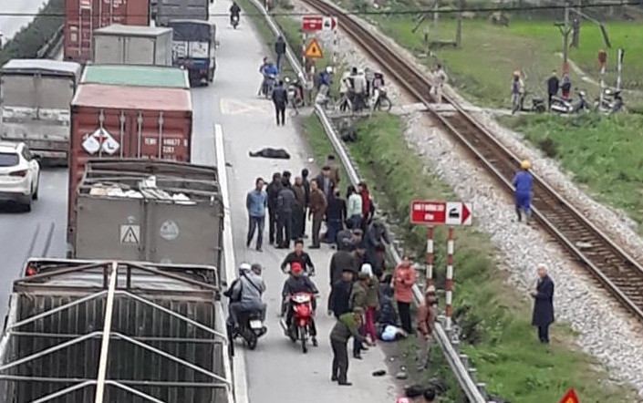 Hiện trường vụ tai nạn.