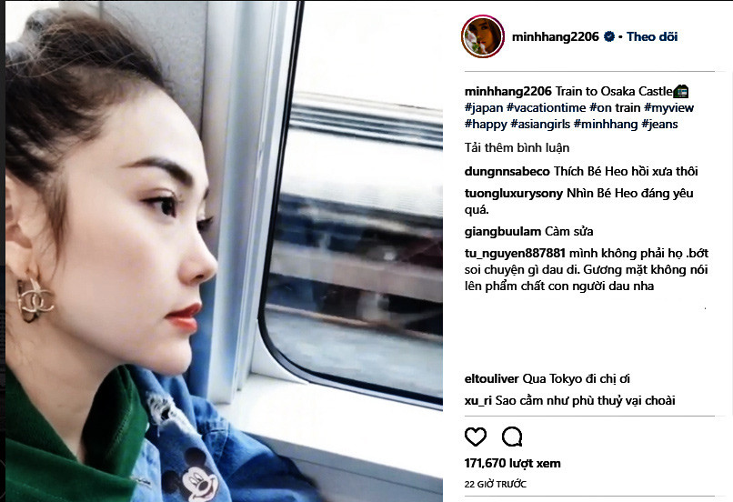 Minh Hằng tiếp tục khoe cằm nhọn dần đều theo thời gian