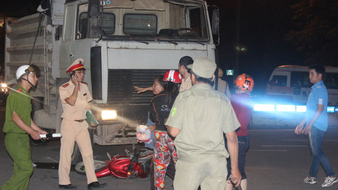 Hiện trường vụ tai nạn.