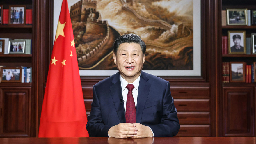 Ông Tập trong bài phát biểu trước năm mới. (Ảnh: Xinhua)