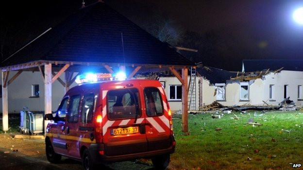 Hiện trường vụ tai nạn tại thị trấn Rochecorbon.