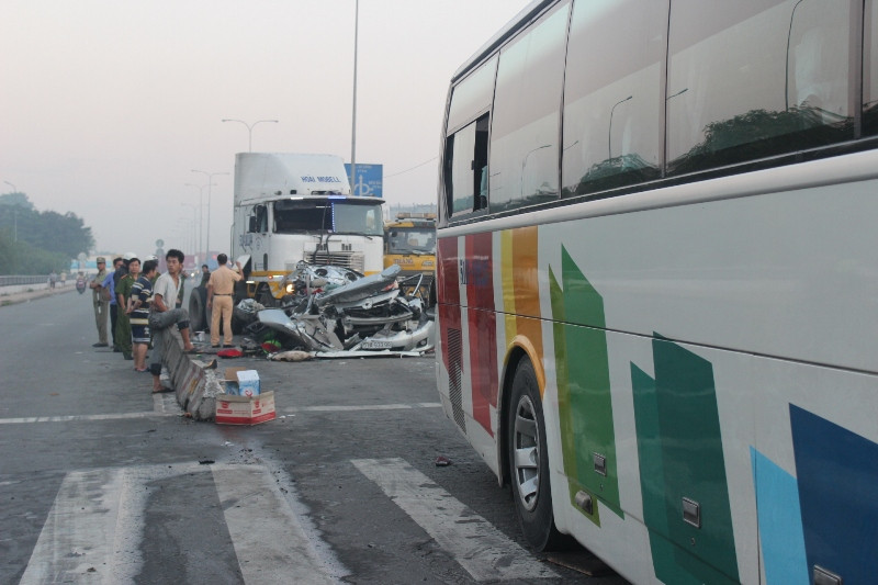 Hiện trường vụ tai nạn.