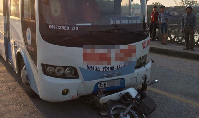 Hiện trường vụ tai nạn.