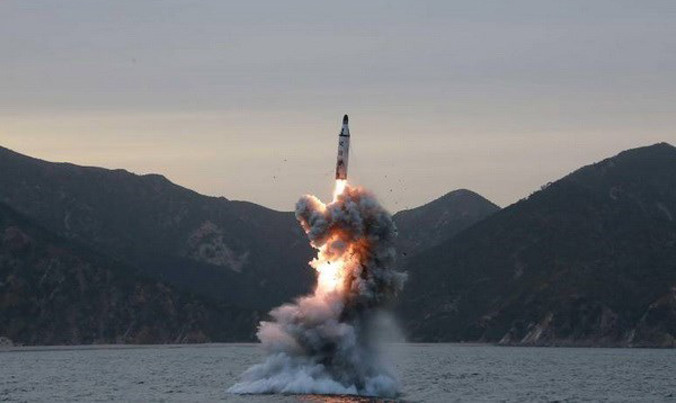 Một vụ phóng tên lửa của Triều Tiên. Nguồn: Kyodo.