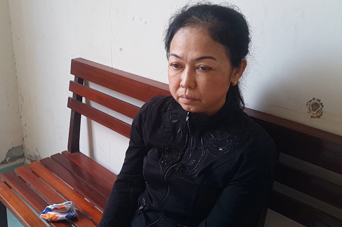 ​Bà Dương Thị Mỹ Trang tại cơ quan điều tra.