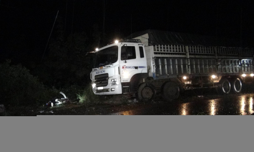 Hiện trường vụ tai nạn.