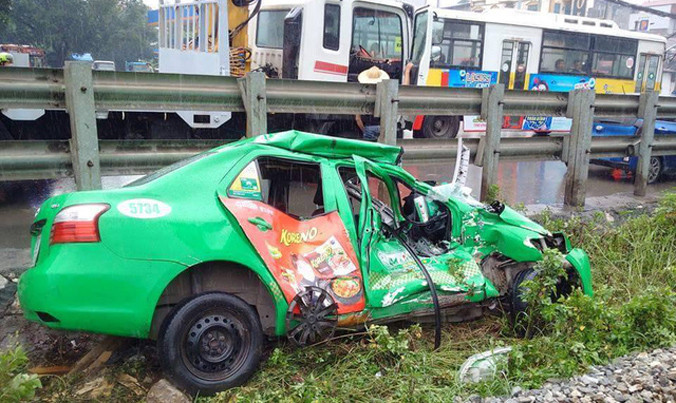 Hiện trường vụ tai nạn.