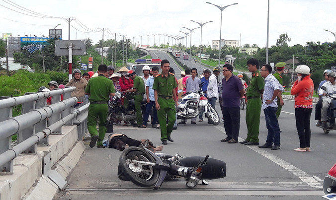 Hiện trường vụ tai nạn.