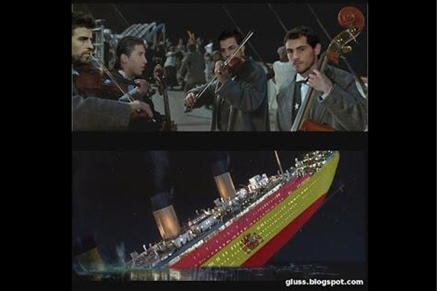 Ảnh chế hài hước về việc Tây Ban Nha bị loại sớm