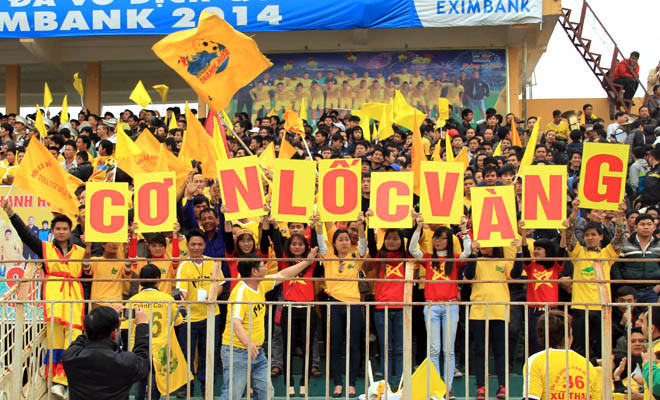 Các CĐV Thanh Hóa đang tận hưởng những ngày tháng hạnh phúc với chiến thắng liên tiếp của đội nhà. Ảnh: TTVH