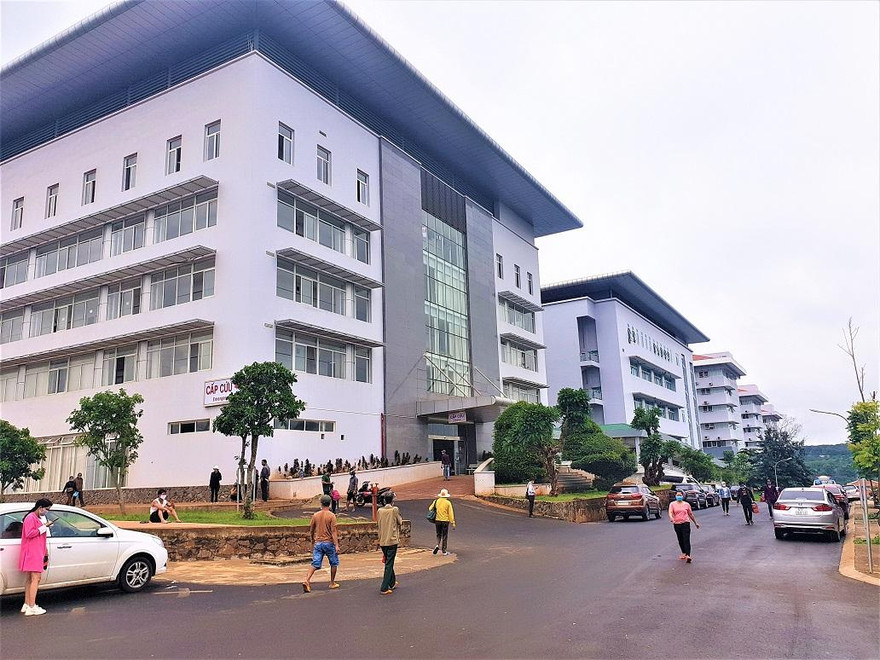 Bệnh viện Đa khoa Vùng Tây Nguyên- nơi điều trị bệnh nhân COVID-19 nặng.