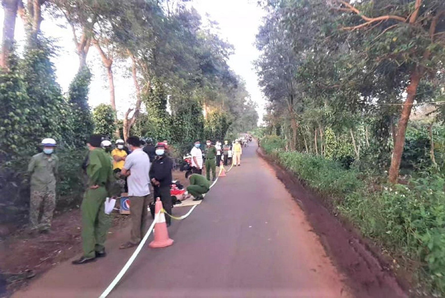 Hiện trường vụ tai nạn. Ảnh: Nguyễn Cường