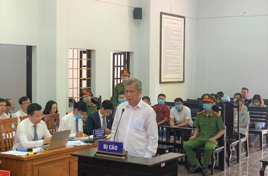 Bị cáo Trịnh Sướng tại tòa ngày 16/4