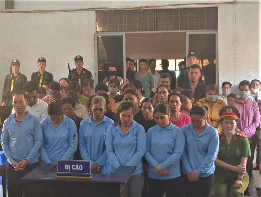 Các bị cáo tại tòa