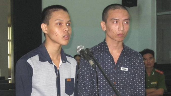 Hai tên cướp tại tòa phúc thẩm.