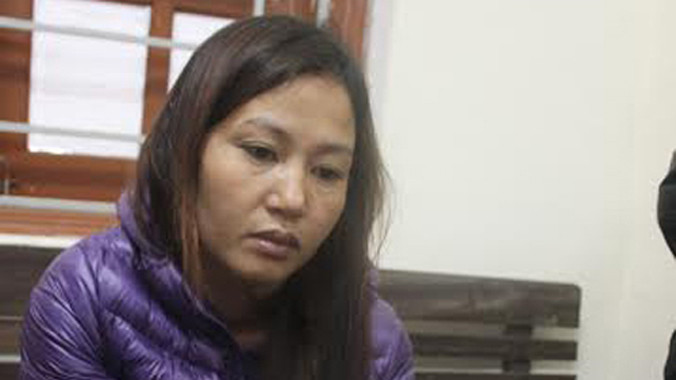 Nguyễn Thị Hương tại cơ quan điều tra.