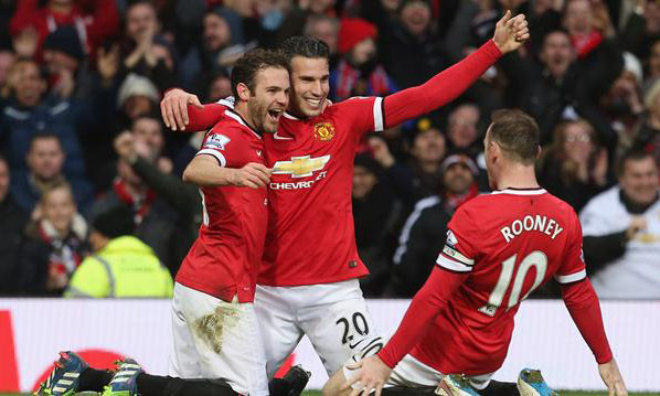 Ba cầu thủ ghi bàn cho M.U trong trận derby nước Anh với Liverpool.