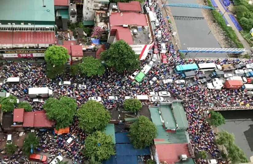 Đường Phan Trọng Tuệ - QL70 đoạn qua cầu Tó tắc kéo dài sáng 10/9.