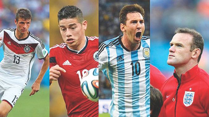 Nhiều ngôi sao đối mặt nguy cơ không được dự World Cup 2018. Ảnh: Dailymail