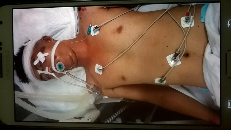 Công an ra thông báo tìm người nhà nạn nhân.