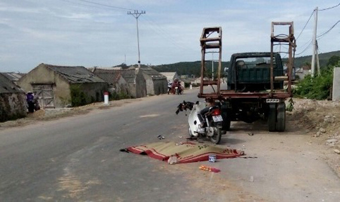 Hiện trường vụ tai nạn.