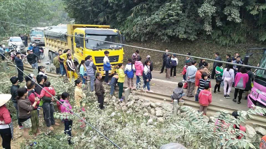 Hiện trường vụ tai nạn.