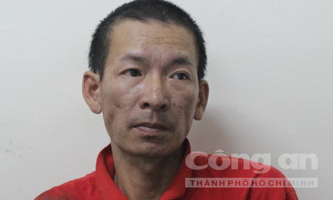 Đối tượng Vinh tại cơ quan điều tra