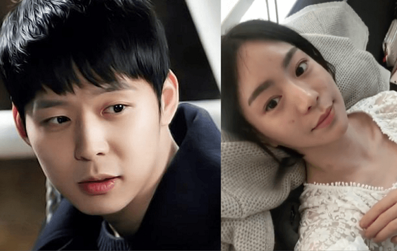 Park Yoochun (trái) và vị hôn thê tin đồn.