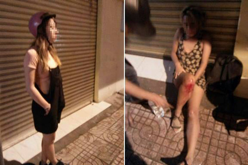 Hai cô gái nước ngoài bị nạn. Ảnh: Facebook