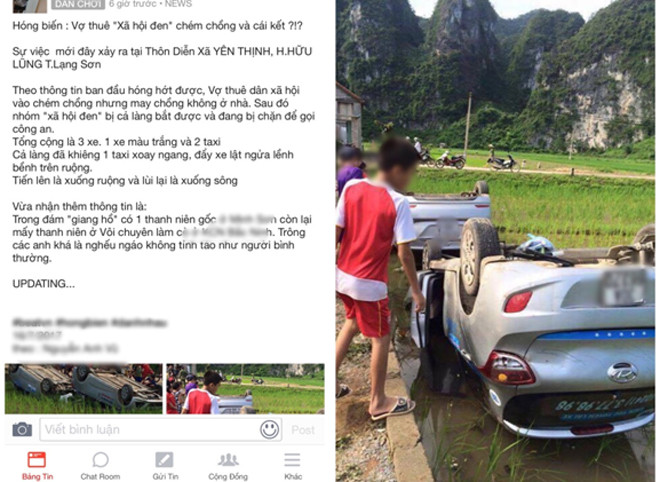 Thông tin vụ việc và hình ảnh kèm theo được chia sẻ trên mạng xã hội