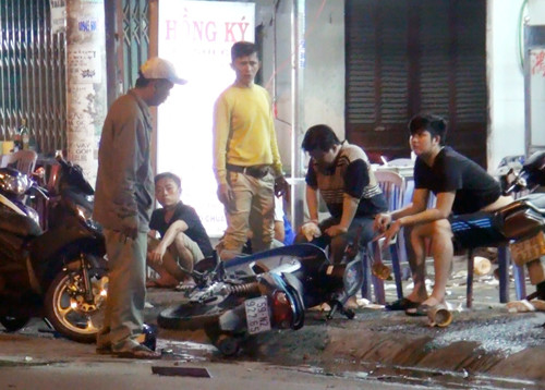 Hiện trường sau vụ đánh nhau