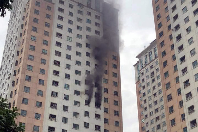 Hiện trường vụ cháy.