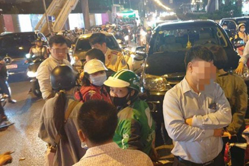 Hiện trường vụ tai nạn.