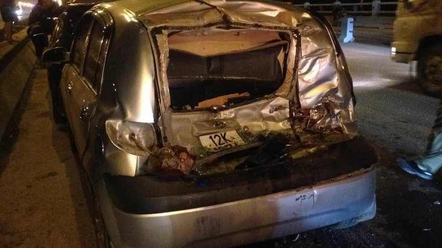 Hiện trường vụ tai nạn.