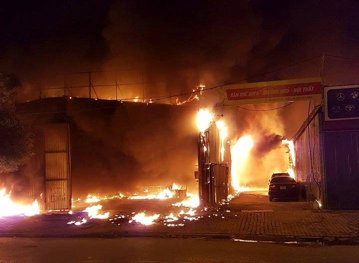 Hiện trường vụ cháy.