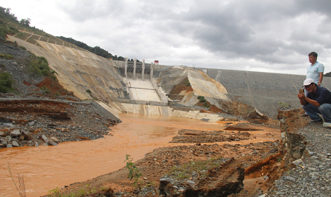 Sự cố tại Thủy điện Sông Bung 2 là bài học xương máu. Ảnh H. Văn.