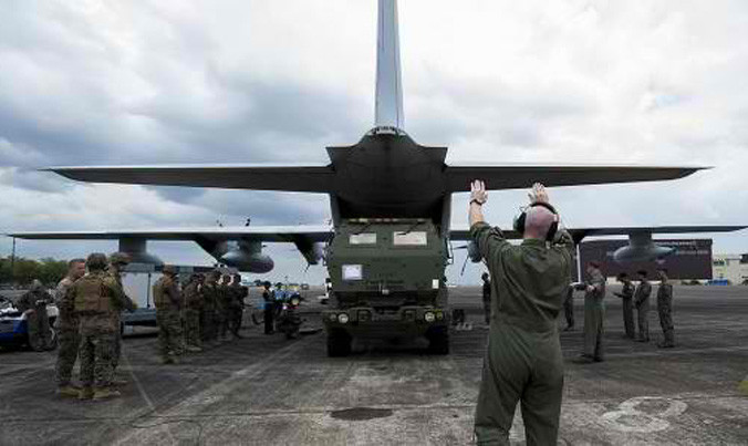 Máy bay vận tải US C-17 của Không quân Mỹ. Ảnh: Philnewsportal.